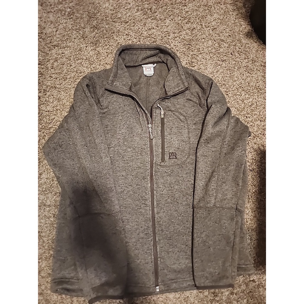 Avalanche Jacket Fleece Full Zip Mock Neck Outdoors/Heather Gry Mens Size XL